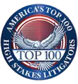 logo for america's top 100 high stakes litigators.