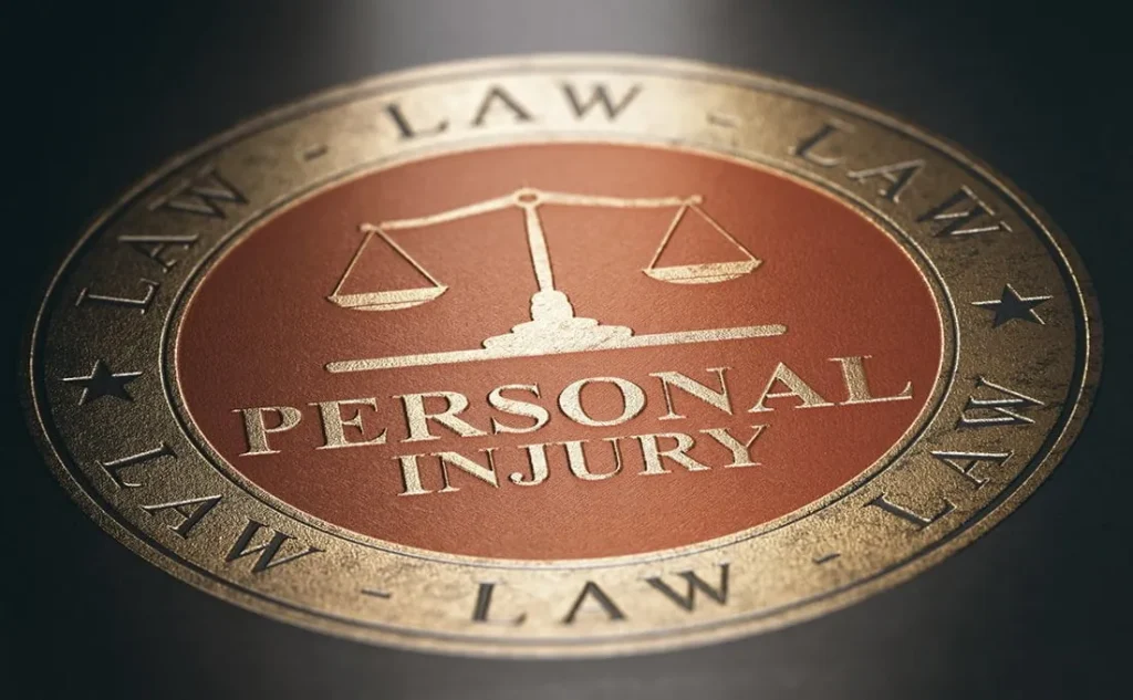 Personal injury written with golden letters over red and black background. If you've sustained an injury due to someone else's negligent behavior, our Wyoming personal injury lawyers can help you.